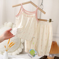 Baju Tidur Anak Musim Panas Motif Bunga Kartun Lembut Nyaman Bahan Modal Bernapas