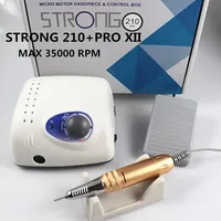 Forte perceuse à ongles 210 PRO XII 65W 35000 coupe-machine manucure perceuse à ongles électrique fraisage manucure Machine vernis lime à ongles