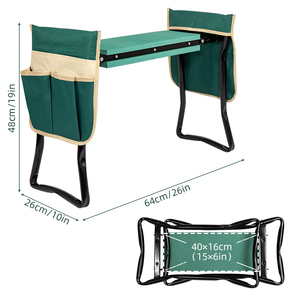 Tabouret <span class=keywords><strong>de</strong></span> <span class=keywords><strong>jardin</strong></span> pliable moderne et doux avec genouillères, <span class=keywords><strong>banc</strong></span> <span class=keywords><strong>de</strong></span> jardinage multifonctionnel portable pour fleurs en plein air - Product Image 3