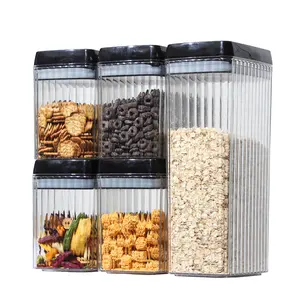 5 조각 베스트 셀러 골판지 씰 탱크 밀봉 저장 항아리 주방 식품 저장 용기 식료품 저장실 조직 시리얼 저장 상자