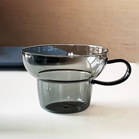 Verres colorés de conception créative tasse à café en verre résistant à la chaleur verres borosilicatés personnalisés