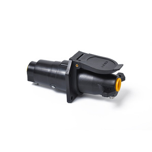 Conector de Remolque de 7 Pines Macho, Plástico Negro, Estándar Mo-160 para Remolque de RV - Product Image 1