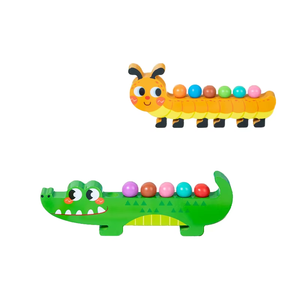 Jeu éducatif CPC certifié CE en bois pour l'entraînement de la motricité fine, puzzle d'apprentissage précoce, jeu de perles à clipser pour l'association des couleurs, jouets éducatifs pour enfants EN71 - Product Image 1