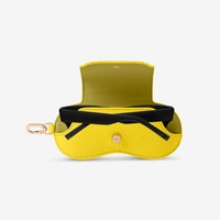 Étui à lunettes en cuir véritable fait main Mount Yanzhi, étui rectangulaire pour lunettes de soleil, logo personnalisé, cordon souple