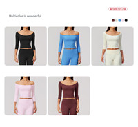 GHWomen Activewear Ensemble deux pièces : Crop top de yoga à manches courtes et Leggings capri taille haute respirants, Tenue de sport pour la gym et le fitness