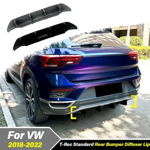 Pour Volkswagen T-Roc Standard 2018 2019 2020 2021 2022, Spoiler inférieur de pare-chocs arrière, Décoration de carrosserie, Kit carrosserie - Product Image 1