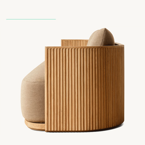 Giardino Teak divano Set Villa moderni mobili da <span class=keywords><strong>esterno</strong></span> Hotel Patio impermeabile divano Resort in legno divano appartamento mobili da balcone - Product Image 3