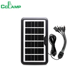 Clamp中国制造长寿命高品质便携式迷你太阳能电池板手机充电器，带USB端口