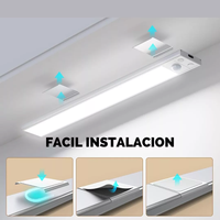 Veilleuse Murale Magnétique Rechargeable USB à Détecteur de Mouvement, Lampe de Placard LED Sous Meuble