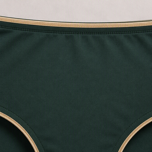 Braguitas de Cintura Alta Cómodas para Mujer, Transpirables, con Inserto de Encaje, Acabado Satinado Suave, Tejido de Spandex/Nailon, Elegantes - Product Image 4