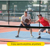 Filet de pickleball, filet de balle de cornichon portable de taille réglementaire de 22 pieds avec support de balle exclusif pour dri intérieur extérieur