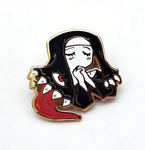 Broche personnalisée en émail souple et dur, série Halloween Horror Punk, squelette d'horreur, gothique sombre, pour amis - Product Image 4