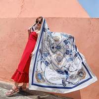 190*140cm גדול קיץ צעיף מעצב אביב חוף סאטן boho ראש אתני חיג 'אב גדול רחב ארוך צעיפים צעיפים לנשים