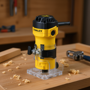 Fresadora Stanley con pinza de 1/4 de pulgada y ajuste de profundidad para trabajar la madera - Product Image 3