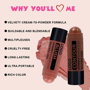 <b>Matte</b> Mineral Portable Dual-Purpose <b>Blush</b> & Lipstick Customizable Waterproof Long-Lasting Natural Stick Makeup - Product Image 3