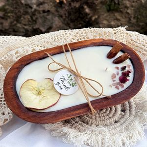 Vela de Cera de Soja LANJO con Aroma a Frutas y Flores, Estilo Rústico, Navideña, Hecha a Mano, Aromaterapia, Larga Duración, Natural y Orgánica - Product Image 2
