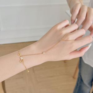 Bracelets chaîne de doigt Dylam en argent S925 avec pendentif queue en zircon cubique 5A et alphabet LOVE, pour cadeau d'anniversaire - Product Image 4