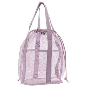 Ultra-Light Portable <b>Folding</b> Mesh Swimming Storage <b>Bag</b> with Casual Hollow Rope Pocket for <b>Travel</b> and Washing Organizing - Product Image 2