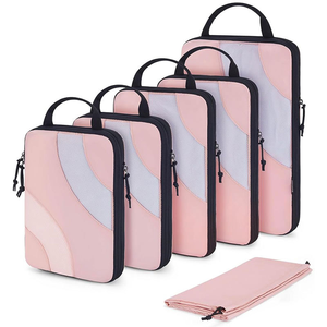 Cubos <span class=keywords><strong>de</strong></span> Compresión para Empacar al por Mayor, 6 Organizadores <span class=keywords><strong>de</strong></span> Maletas <span class=keywords><strong>de</strong></span> Viaje Ligeros <span class=keywords><strong>de</strong></span> Poliéster con Cierre <span class=keywords><strong>de</strong></span> Cremallera - Product Image 1