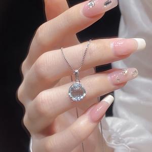 Collar de Plata Pura S925 con Lágrimas Azules y Colgante de Gota de Agua Azul Marino, Diseño de Nicho con Temperamento Fresco, Joyería de Platino - Product Image 1