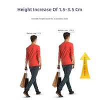 Demi-semelles en silicone invisibles pour augmenter la taille, antidérapantes, avec coussinets en gel pour le talon, coussinets rehausseurs souples pour hommes et femmes, soin des pieds