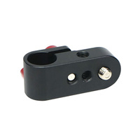 Soporte de riel de 15 mm con abrazadera, soporte de varilla de un solo orificio, placa de liberación rápida DSLR, mango de jaula, accesorios para sistema de extensión de varilla de rig de cámaras