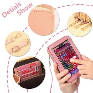 Borsa a <span class=keywords><strong>Tracolla</strong></span> Piccola in Pelle PU per Donne, Porta Cellulare con Schermo Touch, Pochette <span class=keywords><strong>Portafoglio</strong></span> con Cinturino - Product Image 3