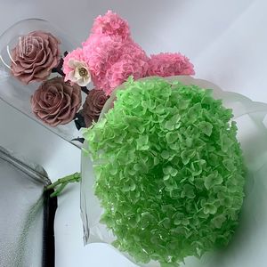 All'ingrosso fiore di decorazione secchi fiori di ortensia colore rosa piccole <span class=keywords><strong>foglie</strong></span> Anna conservato ortensia con singolo gambo lungo - Product Image 2