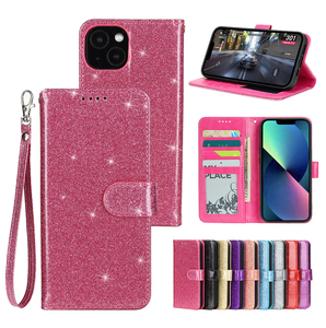 Glitter per ragazze custodia per cellulare borse per <span class=keywords><strong>Samsung</strong></span> <span class=keywords><strong>Galaxy</strong></span> A03 <span class=keywords><strong>A13</strong></span> A06 A53 S24 5G Flip Magnet portafoglio in pelle <span class=keywords><strong>Cover</strong></span> porta carte - Product Image 1