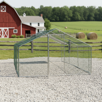 Nouveau poulailler extérieur multifonctionnel en acier galvanisé de type A 6*3*2m avec couverture imperméable, fourni directement par l'usine