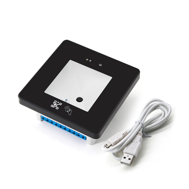 Smart Wiegand RS232 USB QR Qode Access Card Reader 2D Embedded Barcode Scanner for Door Access Control System HM20-IC