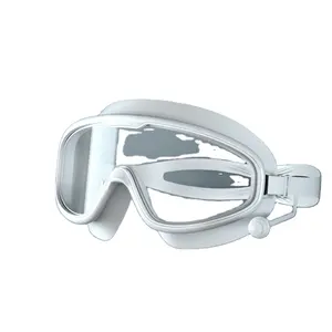 Gafas de natación para miopía con montura grande para hombres y mujeres, impermeables, antiniebla, HD, transparentes, gafas de natación profesionales