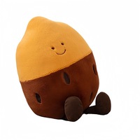 Nouvelle conception – Poupée en peluche amusante avec simulation de flamme, maïs grillé, patate douce et châtaignes – Cadeau en peluche douce
