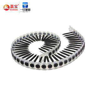 Alçı levha tavan vidalar düz kafa çapraz oluk alçıpan vidalar karbon çelik GB siyah plastik şerit colcolalçıpan vidalar - Product Image 4