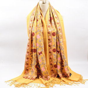 Ready to Ship Hot <strong>Sale</strong> Soft Long Tassel Winter Warm <strong>Cashmere</strong> Shawl <strong>Scarf</strong> Women Flower Embroidery Pashmina <strong>Scarves</strong> - Product Image 2