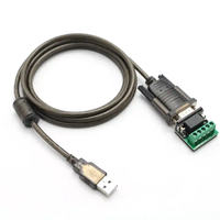 Cable de puerto serie USB 2.0 a DB9 de 9 pines RS485 RS422 con chip FTDI OEM de fábrica, Plug and Play, con revestimiento transparente
