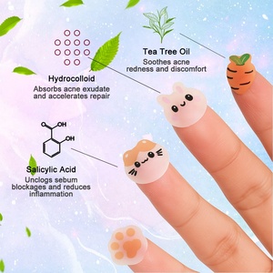 살리실산 & 티트리 오일 함유 여드름 패치 하이드로콜로이드 모든 피부 타입용 40개입 - Product Image 4