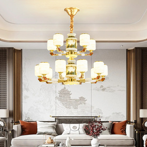 EYPHI Chinese Style Copper Chandelier For Living Room Bedroom Home <b>Lighting</b> - Product Image 3
