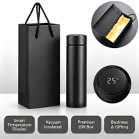 Coffret Cadeau Fête des Pères pour Entreprises – Tasse Thermos Intelligente en Acier Inoxydable 304, Logo Personnalisé Sérigraphié, Marque OEM pour Entreprises