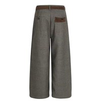 Pantalon sur mesure vintage à jambe large, coupe droite classique, style décontracté années 90, pièce maîtresse de la garde-robe, pantalon de costume à carreaux