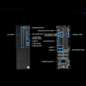 Tốt Nhất Bán T3430 Nhỏ Hình Thức Chính Xác Máy Trạm 8GB RAM 256GB SSD + 500GB SATA 8th PC Với Độ Chính Xác Cao - Product Image 3