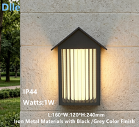 Lumière murale LED solaire extérieure IP44 1W 2W en acier inoxydable 201 avec diffuseur en verre, étanche, garantie 3 ans
