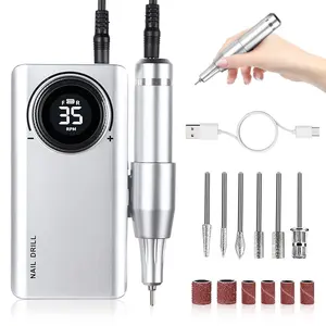 Nouveau Mini professionnel électrique 85W Portable Rechargeable perceuse à ongles manucure pédicure polissage pour usage de Salon à domicile