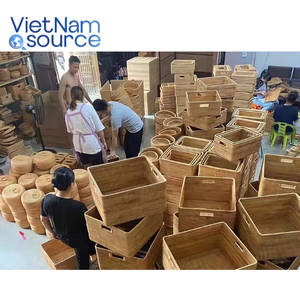 Cesta de ratán cuadrada-Gran capacidad-Producto hecho a mano de calidad vietnamita-Cesta de ratán de alto uso-Respetuoso con el medio ambiente - Product Image 5