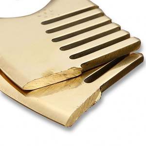 Commercio all'ingrosso di tessuto metallico terapia Gua Sha pettine in ottone pettine in rame raschiatura pettine per capelli cuoio capelluto massaggiatore per capelli meridiano - Product Image 4