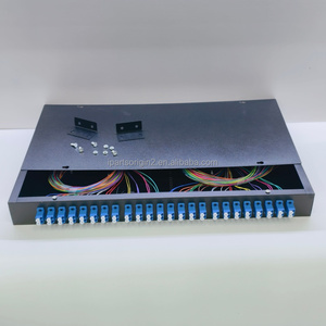 Caja Terminal de Fibra Óptica de 1U y 24 Puertos LC Dúplex de 48 Núcleos para Montaje en Rack ODF, Precio de Fábrica - Product Image 1