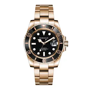 Оптовая продажа, подводные часы, светящиеся часы для дайвинга, бронзовые автоматические водонепроницаемые часы с сапфировым стеклом, 200 м