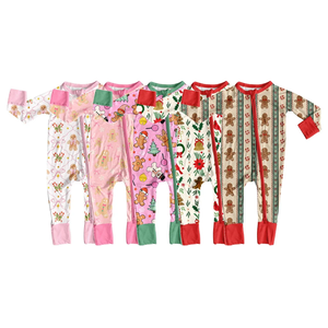 Conjunto de Ropa Navideña para Bebés y Niñas Pequeñas, Color Rosa, con Apliques de Santa Claus, Manga Larga, Pantalones a Cuadros, Mono - Product Image 5