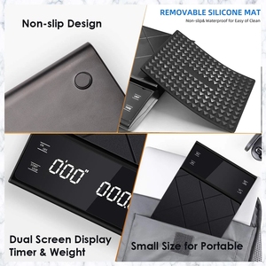 Balance électronique de <span class=keywords><strong>cuisine</strong></span> numérique 3kg/0.1g Balance à café de haute précision Portable avec minuterie nourriture expresso en poudre - Product Image 3