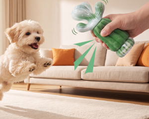 Jouet à mâcher en caoutchouc en forme de cactus pour chien, durable, pour le nettoyage des dents, jouet interactif pour animaux de compagnie, pour chiens de taille moyenne et grande, jeu en intérieur - Product Image 2
